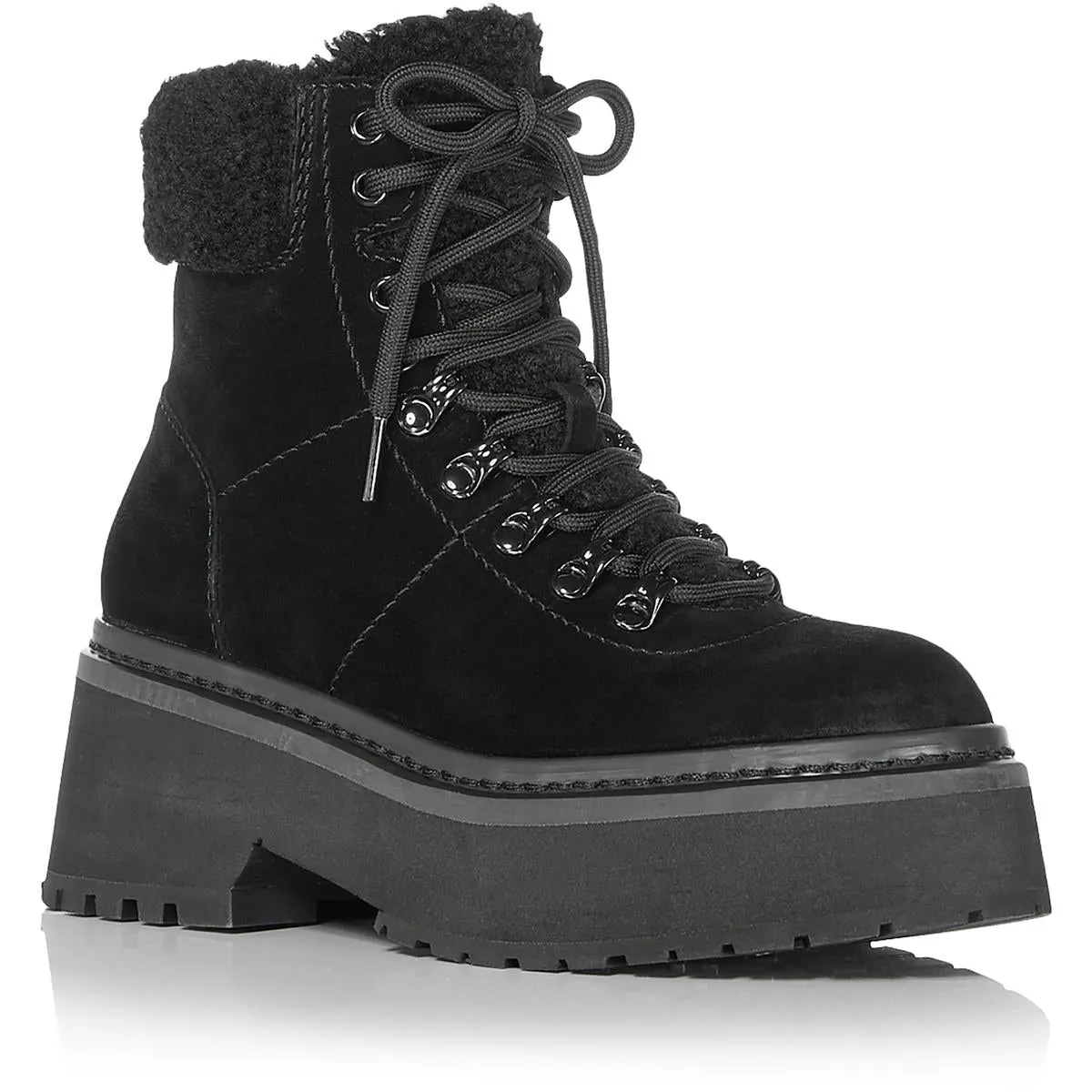 Aqua Womens Thea Suede Zipper Winter & Snow Boots