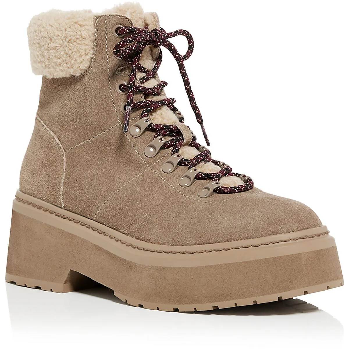 Aqua Womens Thea Suede Zipper Winter & Snow Boots