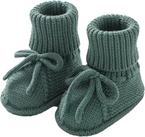 Baby Booties Newborn Sock Shoes Hand Knitting Crochet Infant Boy Girl Cozy Shoes Indoor Breathable First Walking Shoes