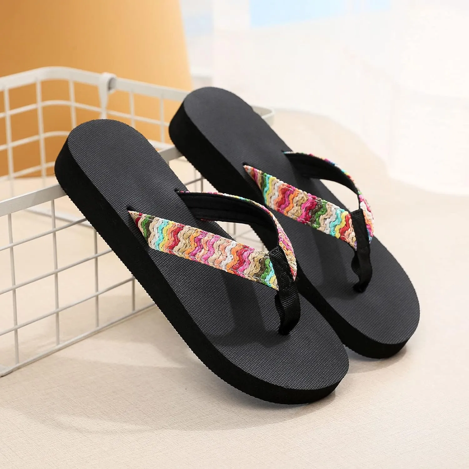 Beach Flip Flops Women Sandals for Women Comfortable Comfortable Beach Thong Sandals with Arch Support