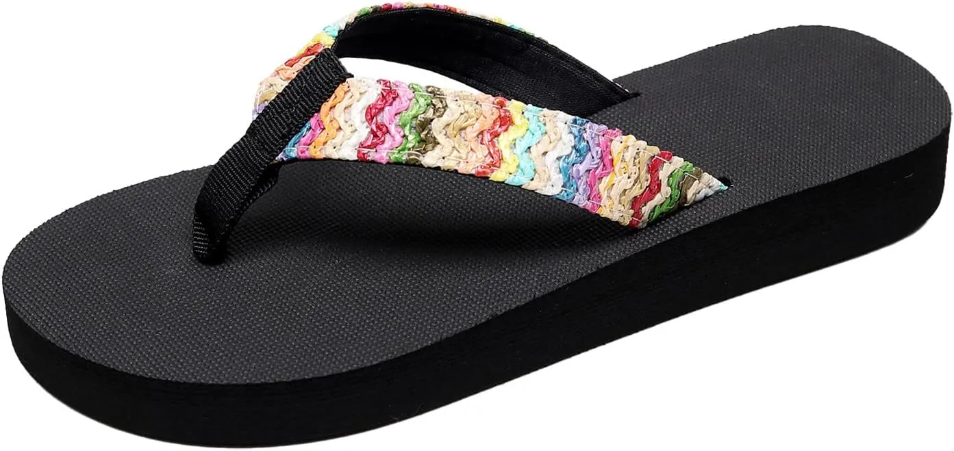 Beach Flip Flops Women Sandals for Women Comfortable Comfortable Beach Thong Sandals with Arch Support