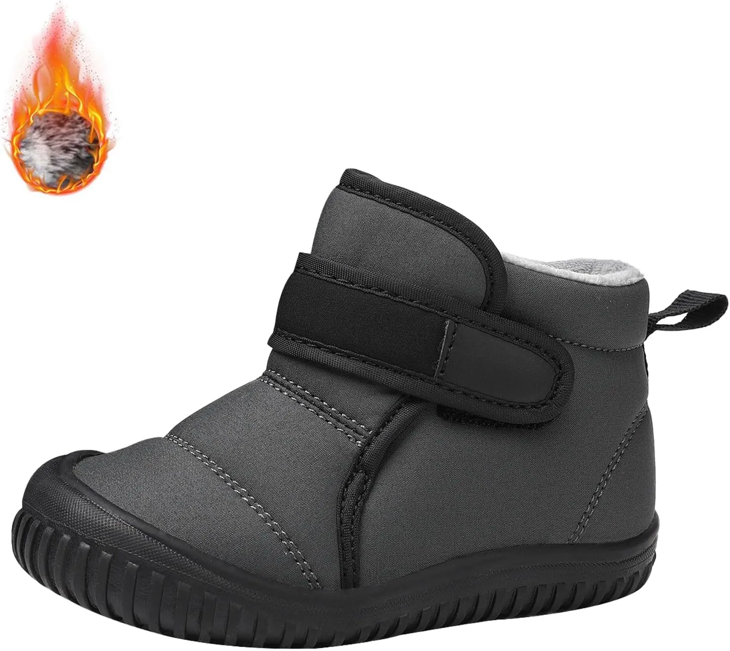 Boys Kids Fuzzy Snow Booties Winter Ski Shoes Childrens Cotton Warm Open Toe Non Slip Boots Fashion Warm Comfy Shoes