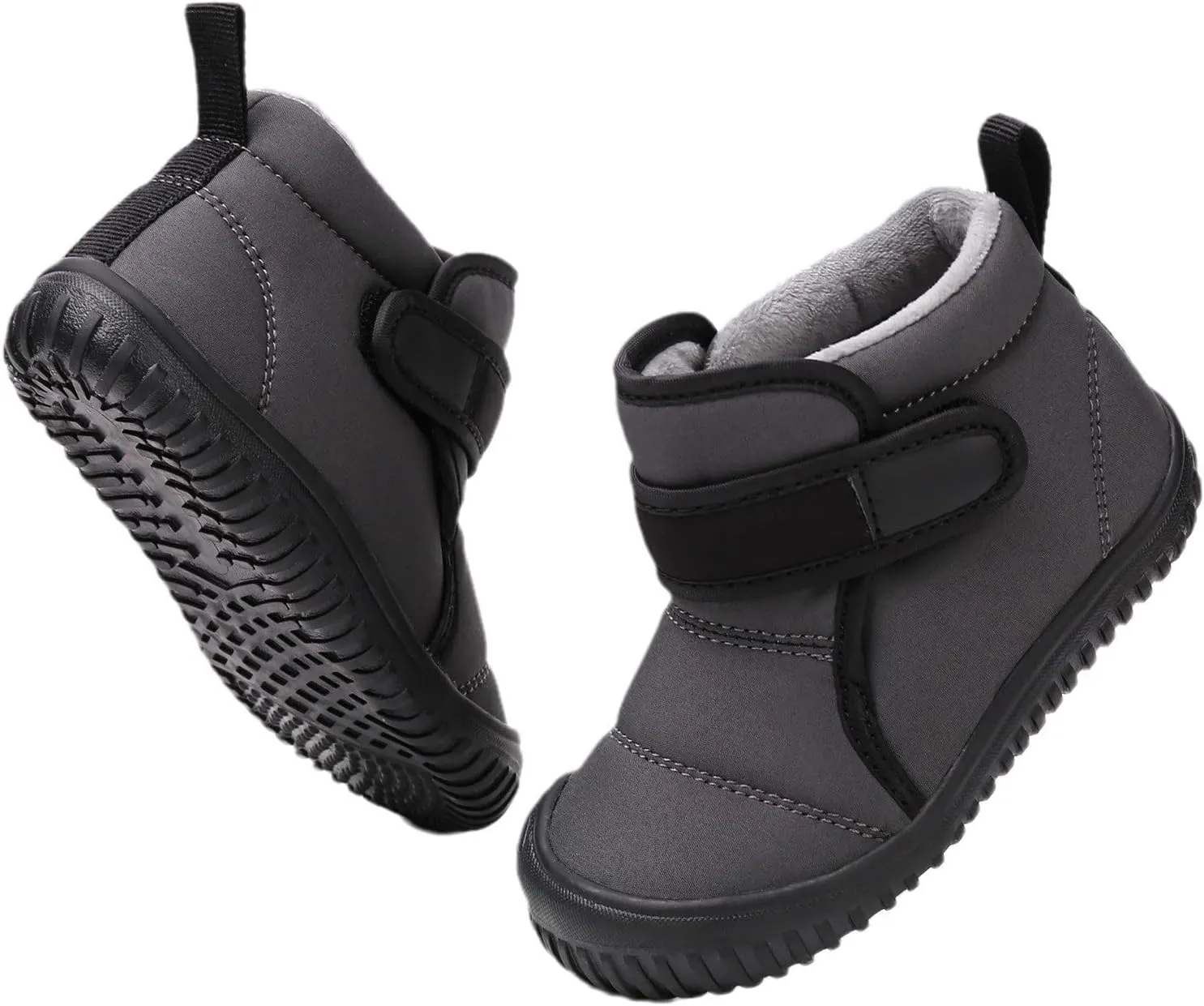 Boys Kids Fuzzy Snow Booties Winter Ski Shoes Childrens Cotton Warm Open Toe Non Slip Boots Fashion Warm Comfy Shoes