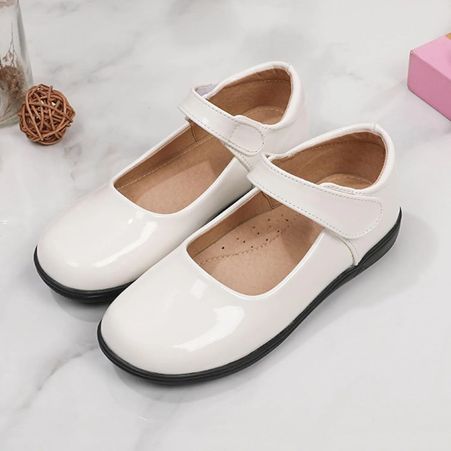 Girls Dress Shoes Toddler Girls Mary Jane Flat Glitter Shoes Kids Wedding Party School Communion Shoes