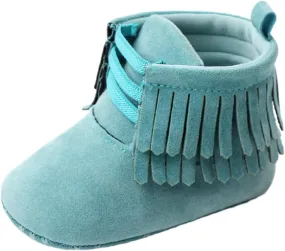 Girls Kids Loafers Booties Solid Ankle Flat Shoes Childrens Soft Sole Warm Boots Fashion Non Slip Warm Comfy Snow Shoes