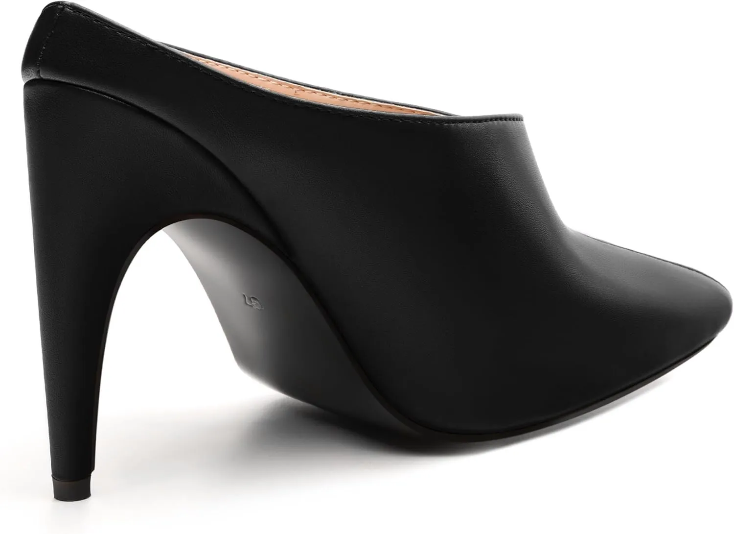 JUSTDANNI Mules for Women Heels Peep Open Toe Stiletto High Heel Sandals Slingback Slip On Comfortable Casual Wedding Office Dating Dress Shoes