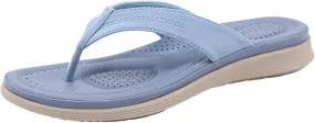 Ladies Summer Casual Solid Colour Thick Bottom Beach Large Size Slope Heel Sandal Womens Bling Flip Flops Size 9