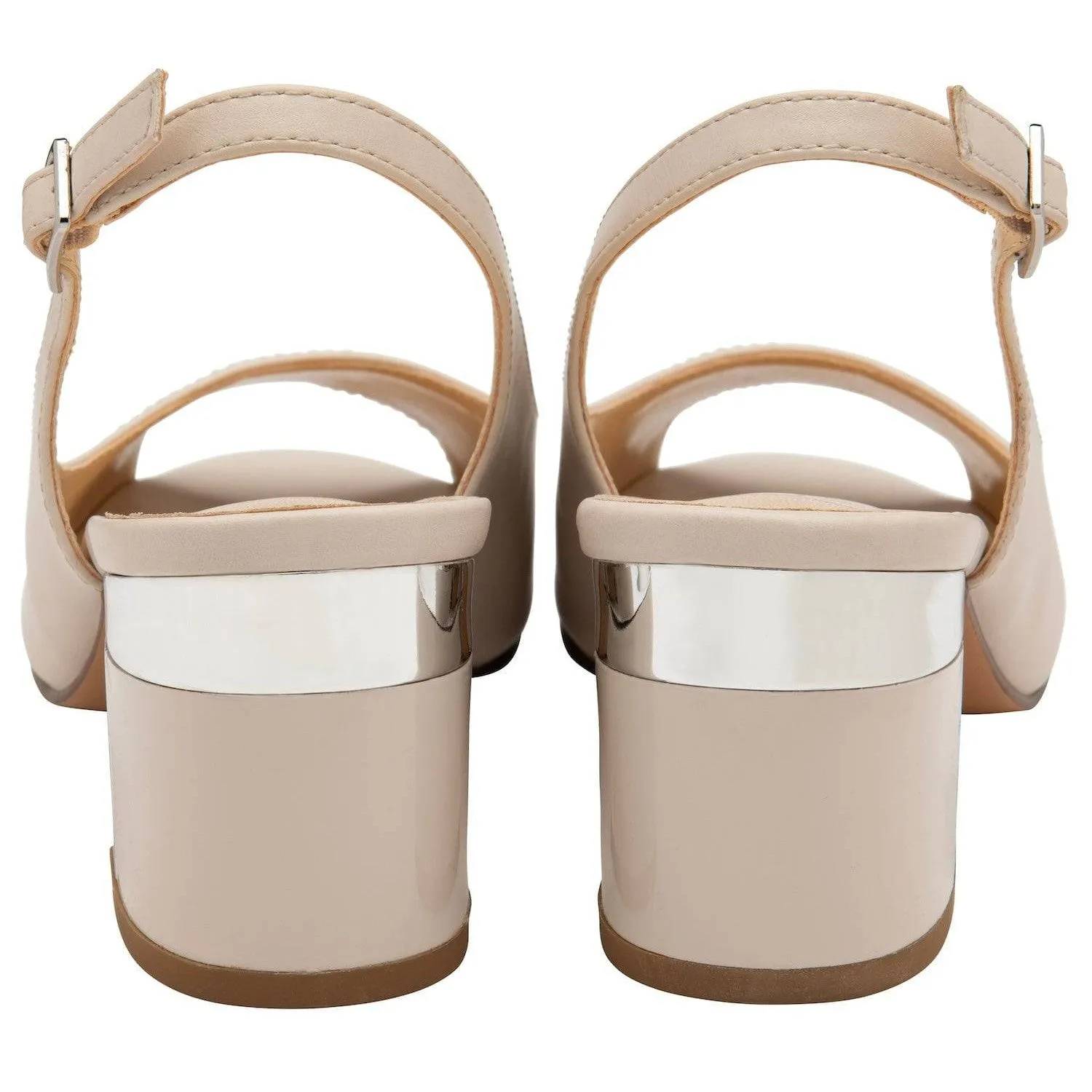 Lotus Evelyn Ladies Nude Sling Back Heels