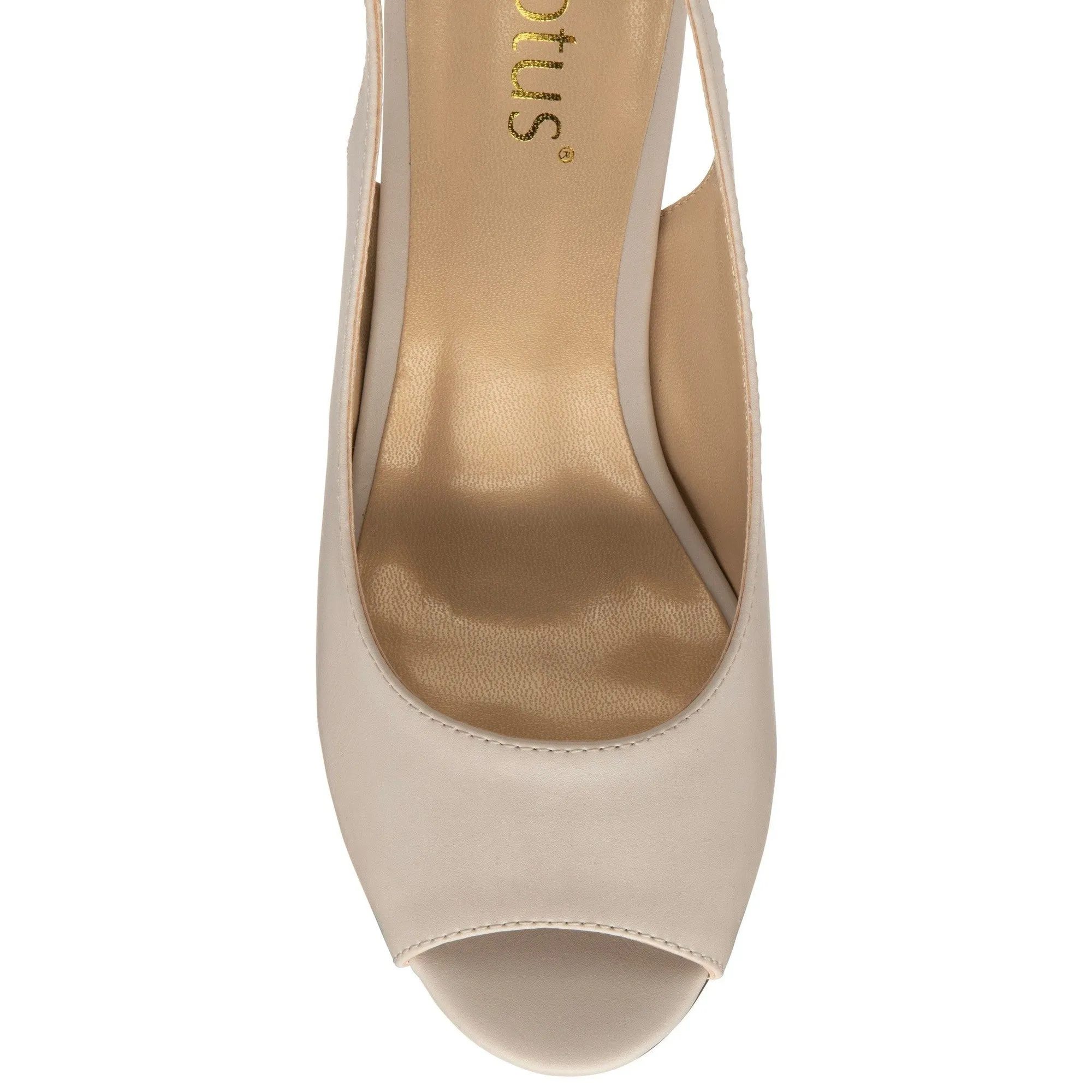 Lotus Evelyn Ladies Nude Sling Back Heels