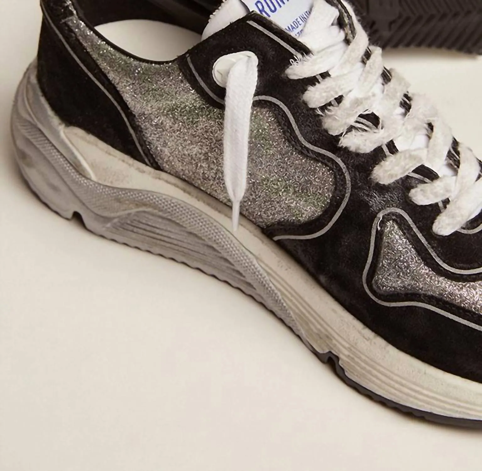 Running Sole Sneaker Black in Black/Camo/Silver