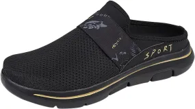 Womens Backless Sneakers Mesh Slip-on Mule Shoes Womens Running Shoes High Top Black Casual Shoes Black Sneakers Platform Tennis Shoe Loafers Casual Slip On