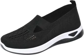 Womens Orthopedic Casual Walking Sneakers Slip On Shoes with Arch Support Comfortable Loafers Plantar Fasciitis Relief Foot Heel Pain Diabetic