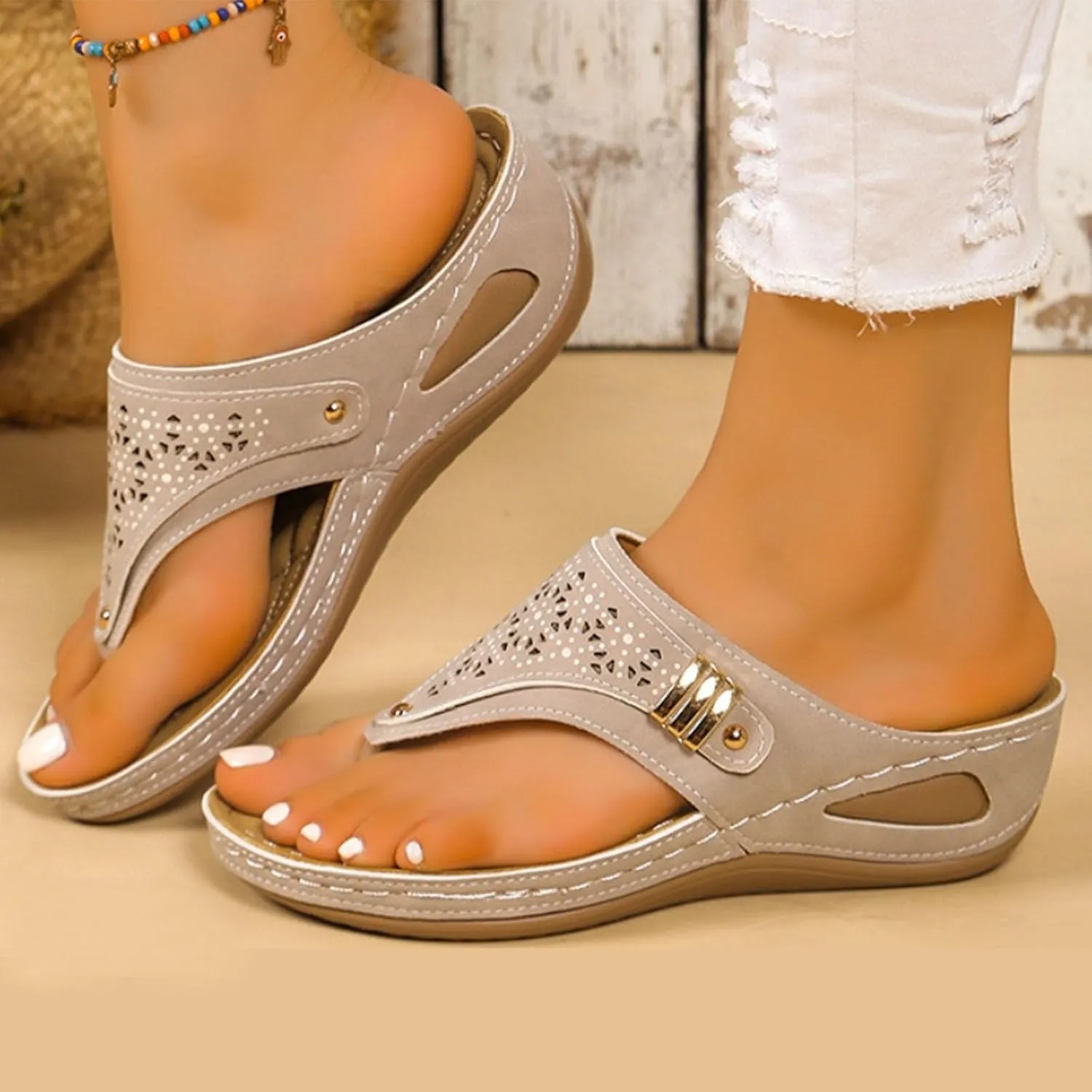 Women's Sandals Comfort Beach Thong Sandals Indoor Outdoor Womens Sandals Womens Arch Support Flip Flops