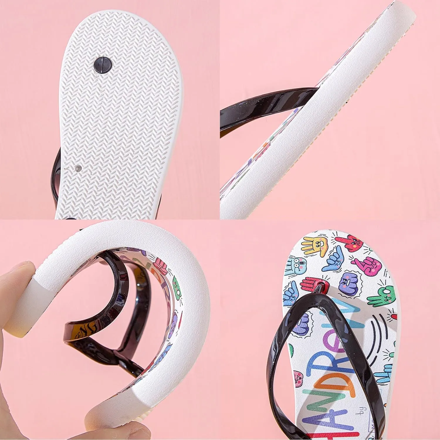 Women's Sandals Slip on Lightweight Athletic Thong Sandals Black Flip Flops Womens Arch Support Flip Flops