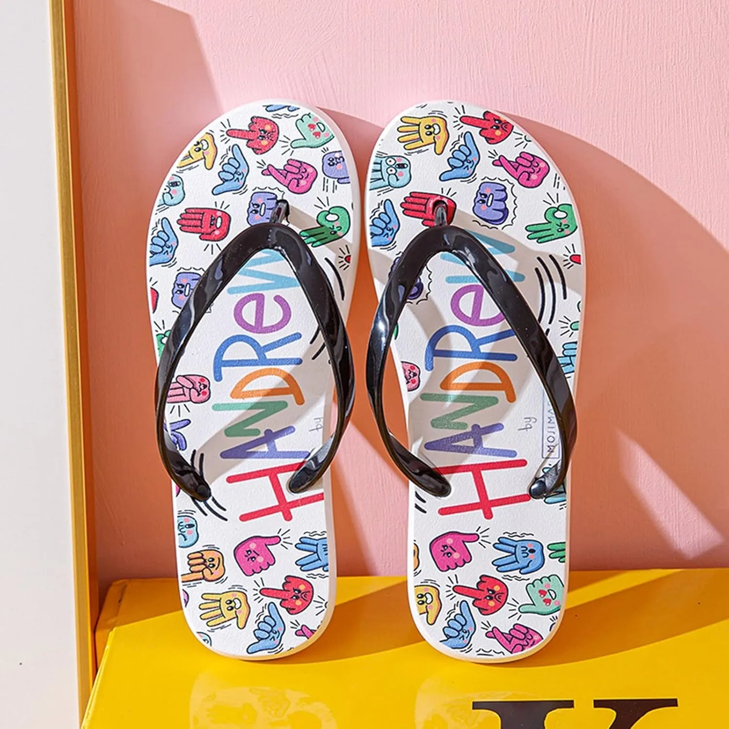 Women's Sandals Slip on Lightweight Athletic Thong Sandals Black Flip Flops Womens Arch Support Flip Flops