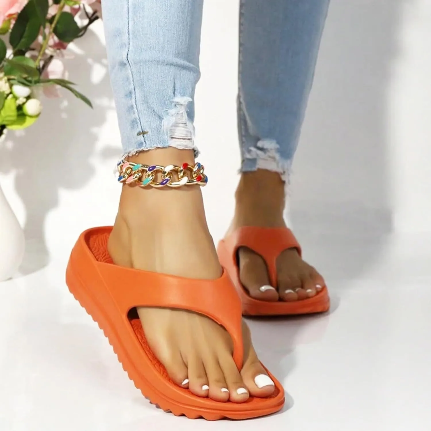Women's Sandals Womens Arch Support Flip Flops Summer Sandals for Women Women Indoor and Outdoor Flip Flop