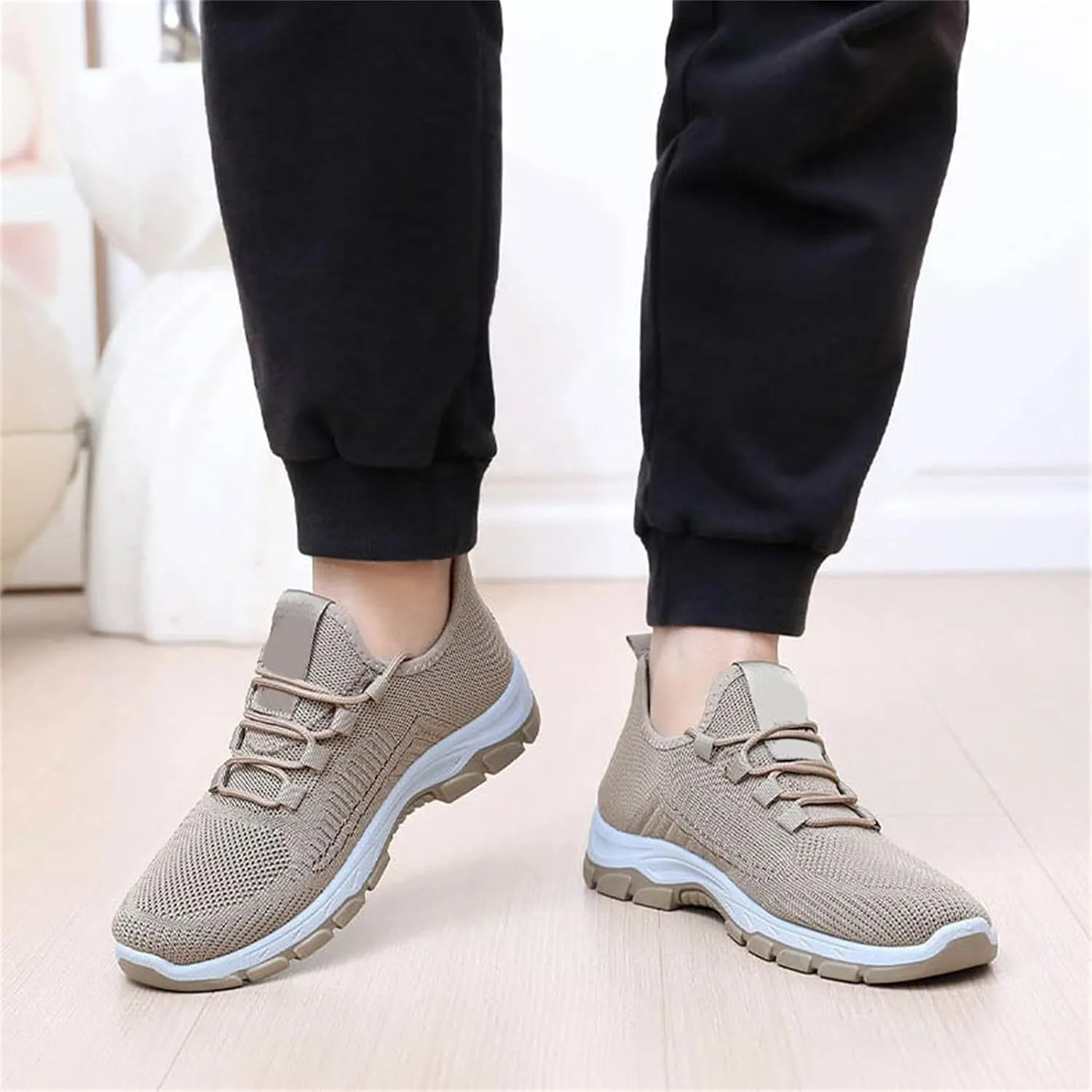 Womens Slip On Walking Shoes Mens Wide Toe Box Shoes Comfort Lightweight Breathable Sock Shoe Non-Slip Mesh Casual Fashion Tennis Running Sneakers for Gym Travel Work Shopping Unisex