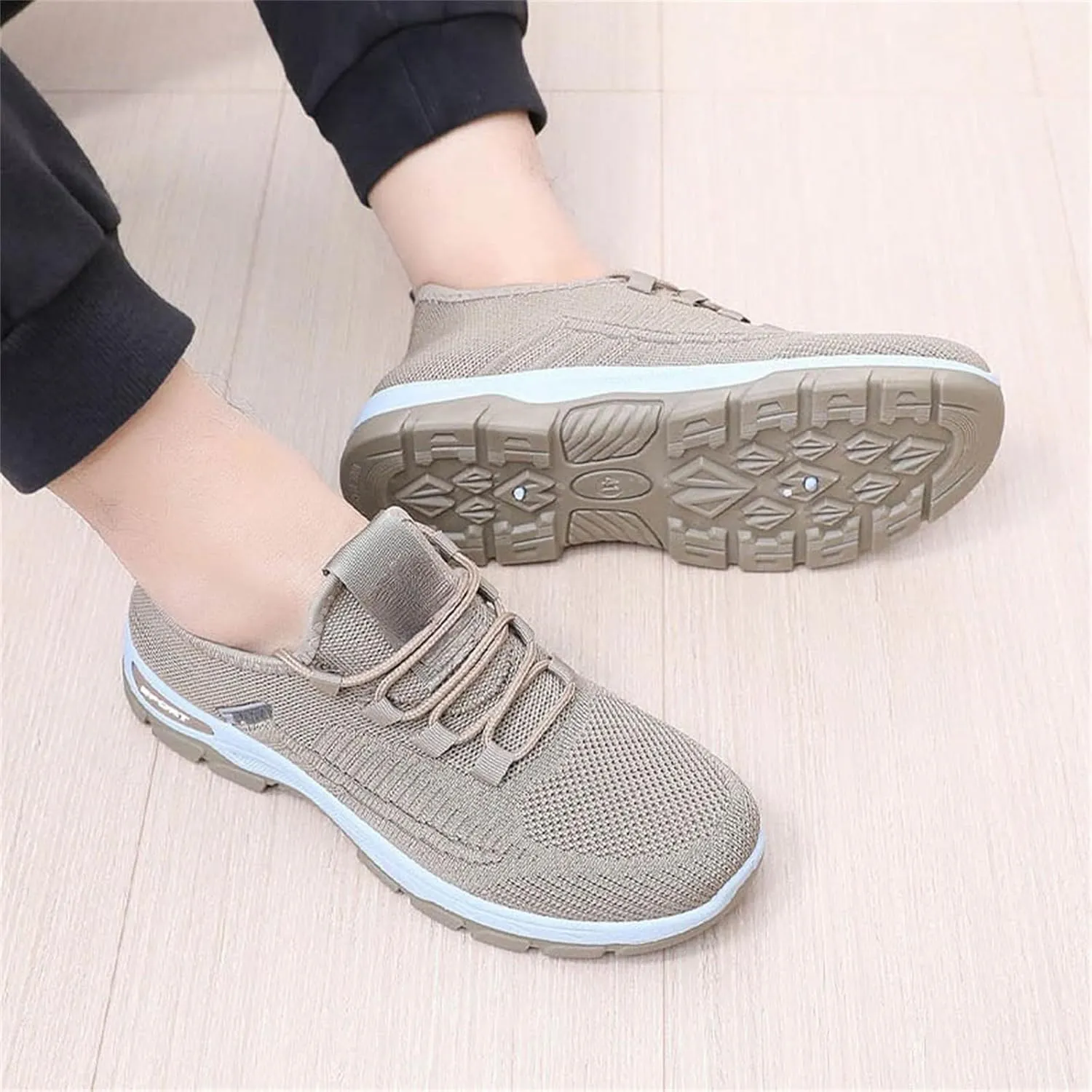 Womens Slip On Walking Shoes Mens Wide Toe Box Shoes Comfort Lightweight Breathable Sock Shoe Non-Slip Mesh Casual Fashion Tennis Running Sneakers for Gym Travel Work Shopping Unisex